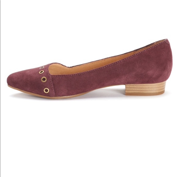 Sonoma Women’s Suede Flats Wine New - Picture 5 of 7